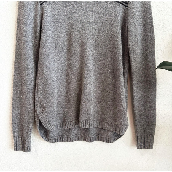 Toad & Co Womens Crew Lambswool Sweater Small Fair Isle Lightweight Preppy Gray - Picture 3 of 9